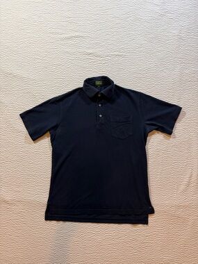 Sid Mashburn Polo Shirt Mens Small Short Sleeve Navy Cotton Casual Pocket